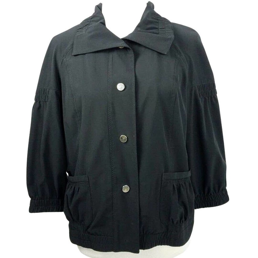 Chicos Zenergy 1 Jacket Medium Black Stretch